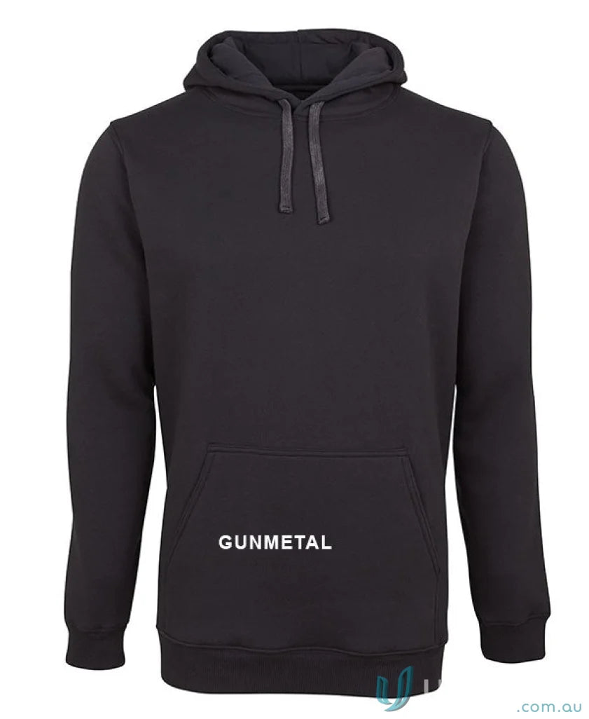 Black Black hoodie on JBs Fleecy Hoodie with Fully Lined Hood for cozy warmth