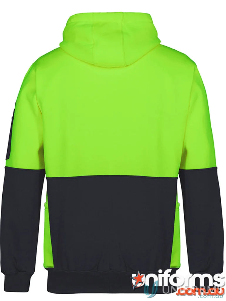 Two-tone panel hooded sweatshirt with pocket from JB’S HI VIS 330G Uniforms