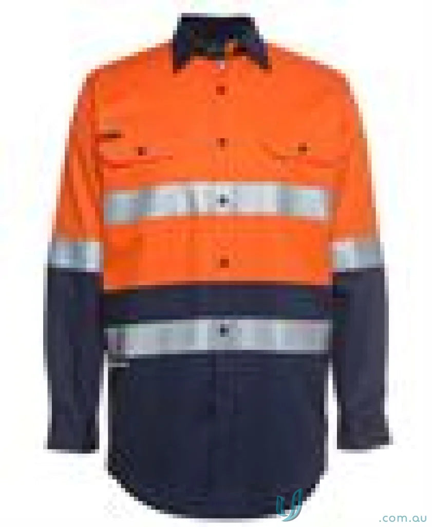 High-visibility workwear shirt from JBs HiVis D+N uniform collection in NZS standards