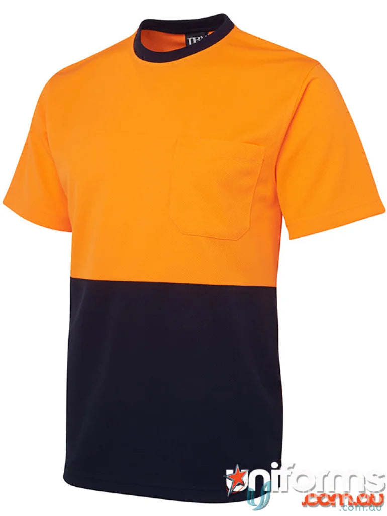Two-tone work shirt with pocket from JBs HiVis T-Shirt, perfect for workwear and uniforms