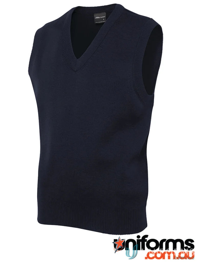 Navy blue JBs Knitted Vest perfect for layering, a must-have knitted jacket essential