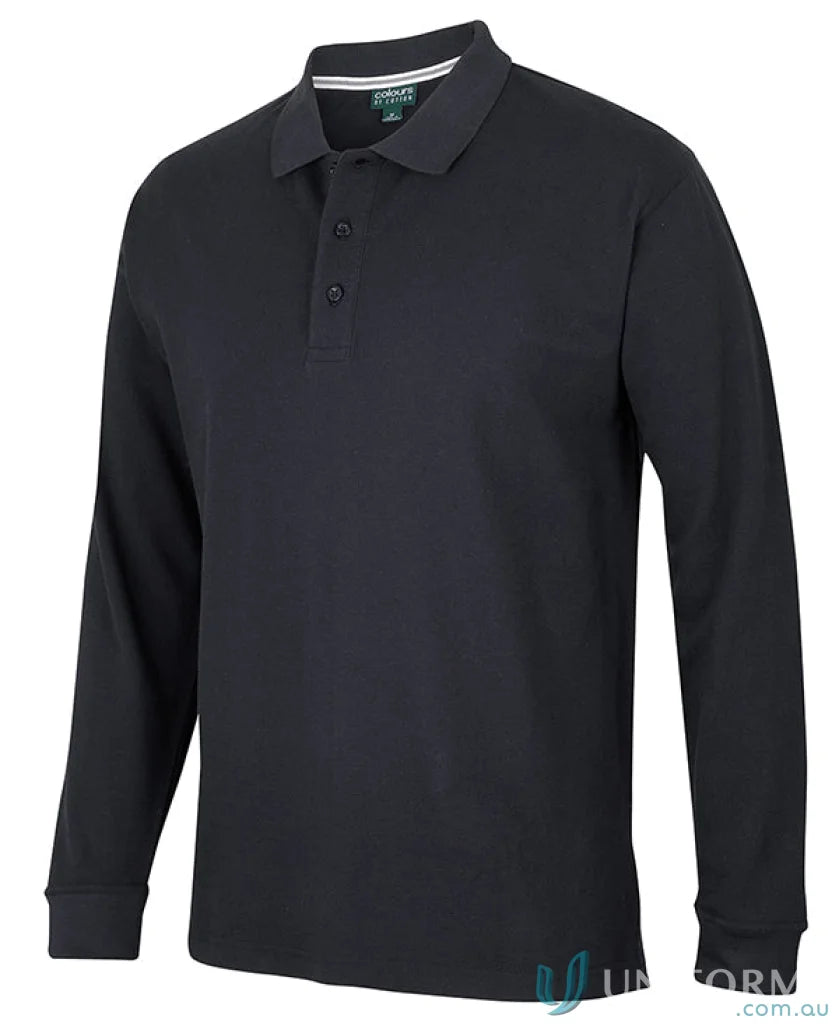 Black long-sleeved pique polo shirt from JB’s Colours in JBs L/S Pique Polo collection