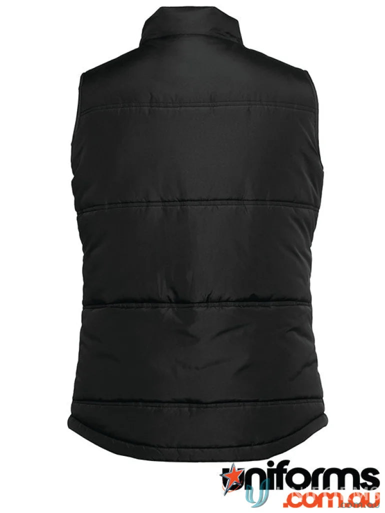 Black padded vest from JB’S Ladies Adventure Puffer with water-shedding pocket flaps