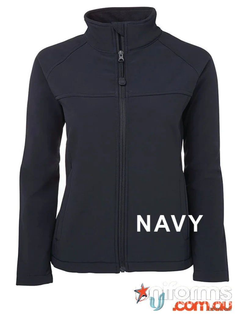 Ladies layer softshell jacket JB’s Ladies Layer with high collar in navy blue