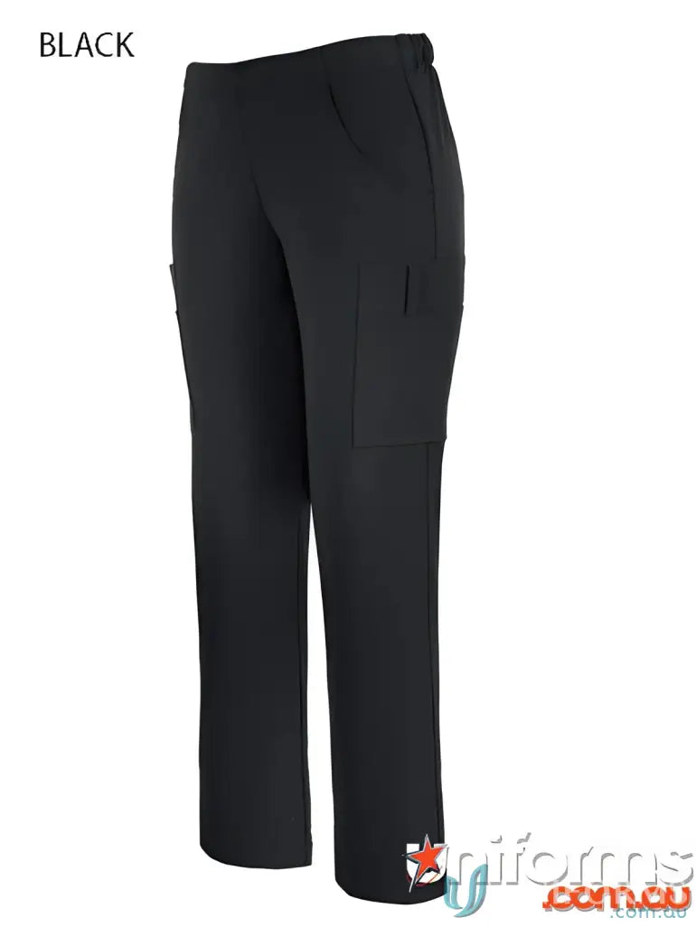 JBs Ladies Nu Scrub Cargo Pants in black showcasing stylish scrub cargo cargo pants 4snp1