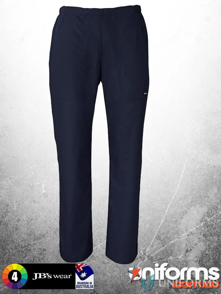 Navy blue ladies scrubs pant with classic fit and hidden coin pocket by JBs