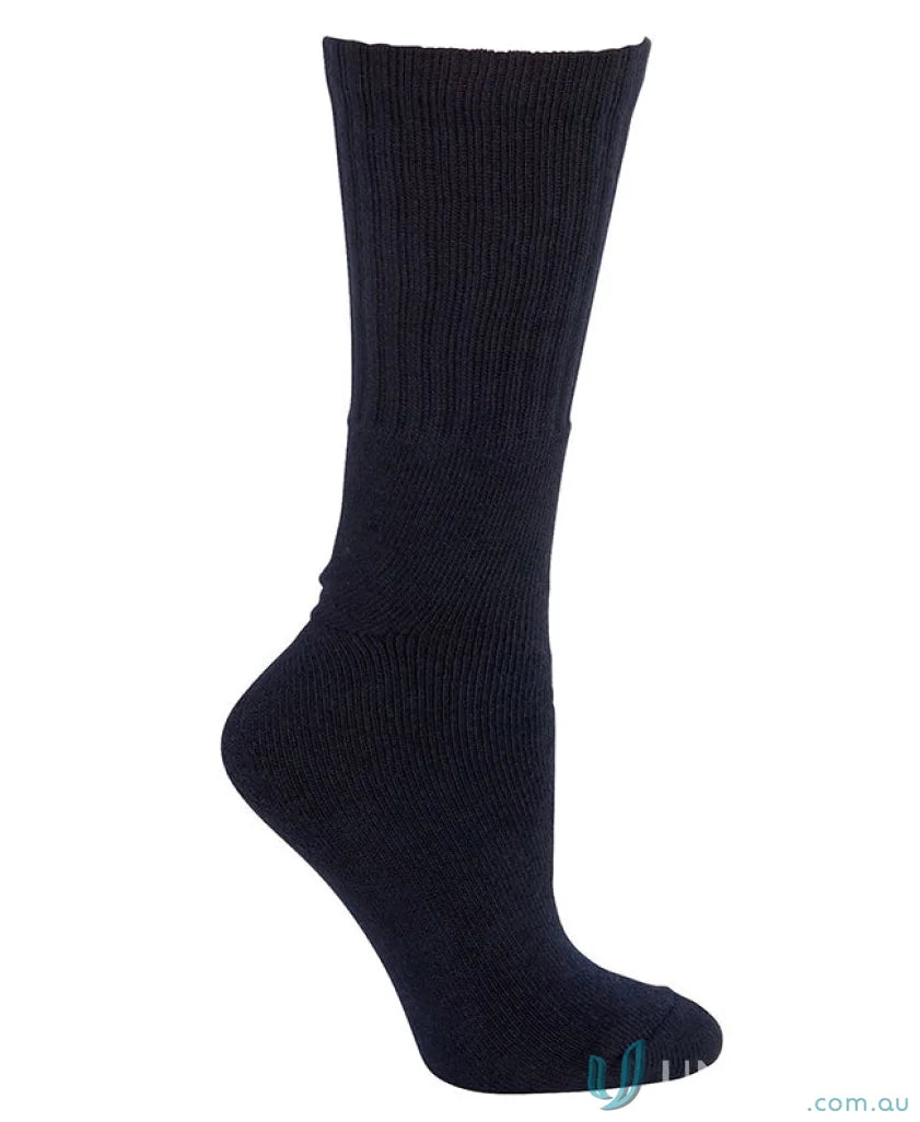 Navy blue ribbed sock from JBs Outdoor Sock 3 Pack, perfect for workwear and uniforms
