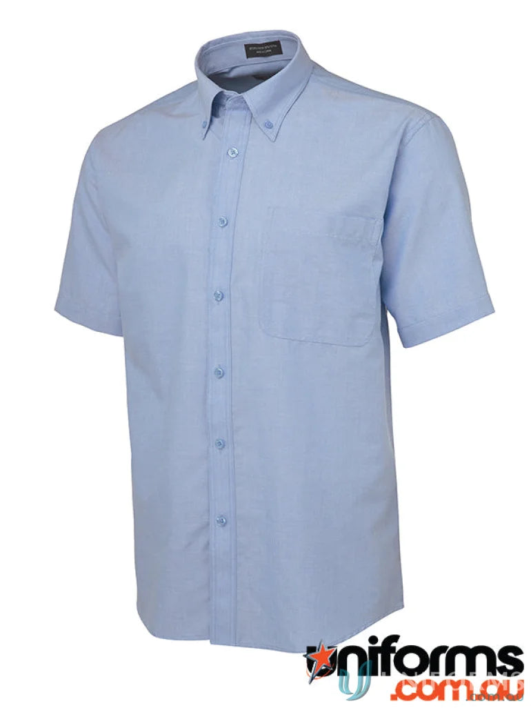 Light blue JB’s Oxford SS Shirt showing short-sleeved button-down style for casual look