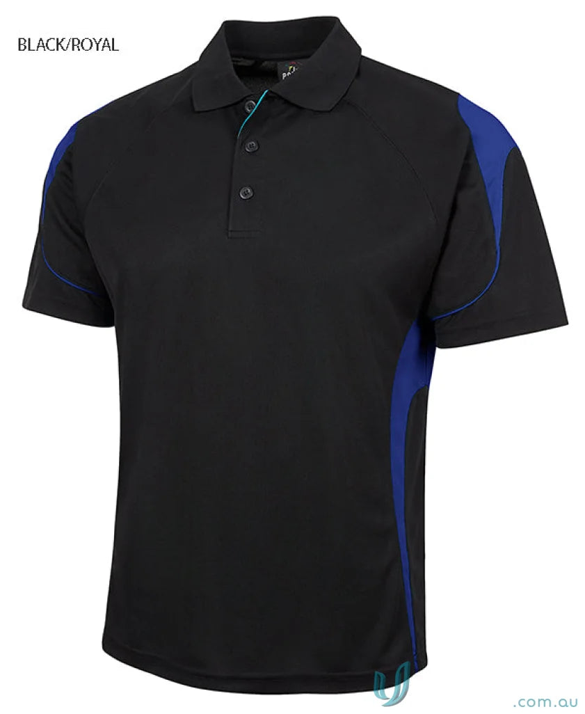 JB’s Podium stay cool black and royal blue polo shirt for urban fit vibes