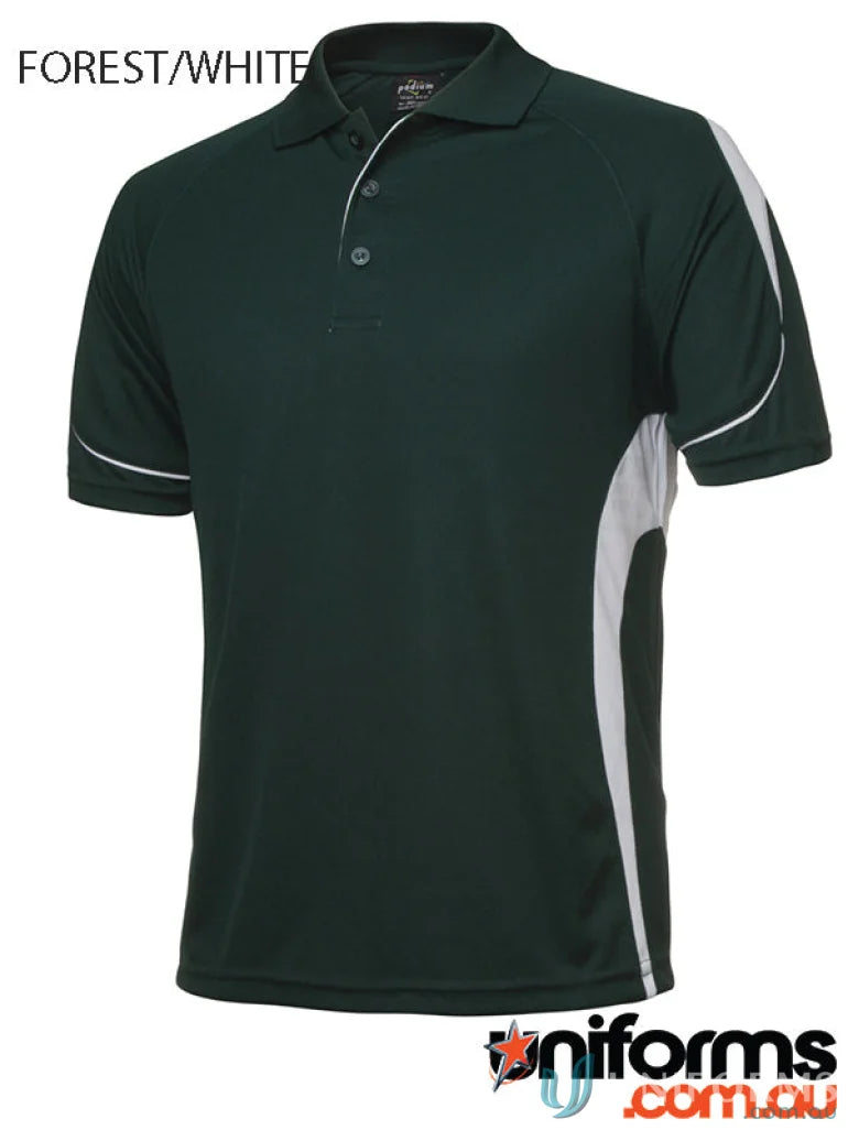 JB’s Podium stay cool forest green white polo shirt in urban fit style