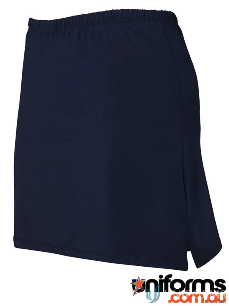 Navy blue JB’s Podium Girls Skort with elastic waistband in comfy jersey knit fabric