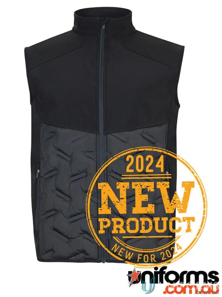 Black quilted vest from JB’s Podium with quilt lower panel, perfect for the Podium Hybrid Vest