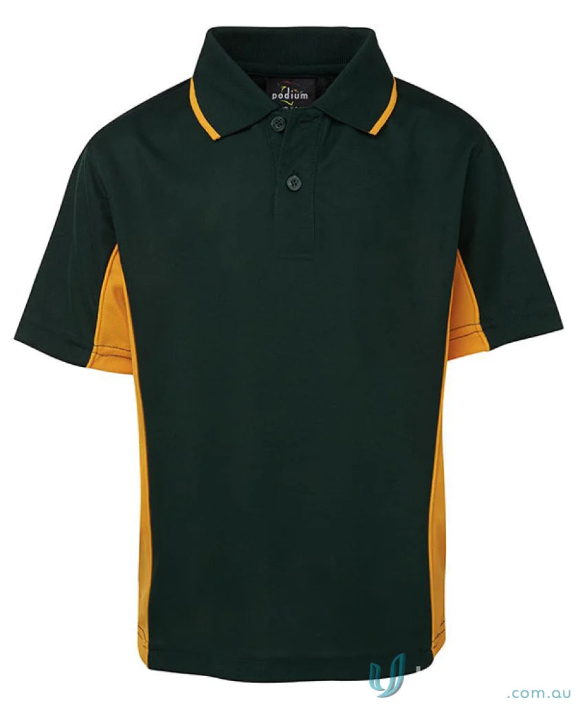 Kids contrast polo from JB’s Podium Kids with stylish two-tone design