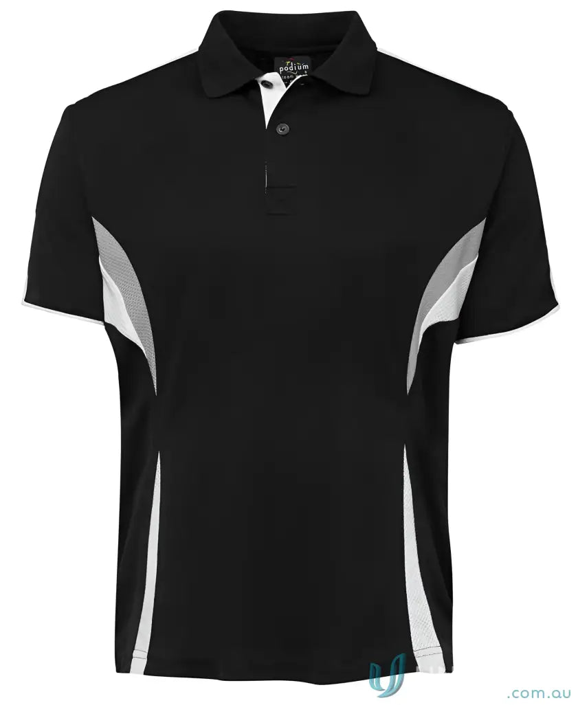 Black and white JB’s Podium ladies cool polo shirt for staying cool in style