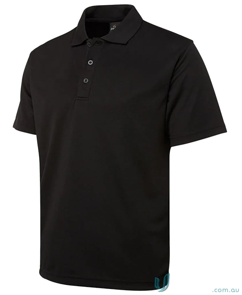 Black jbs Podium Poly polo shirt in classic fit with micro snagging knit detailing
