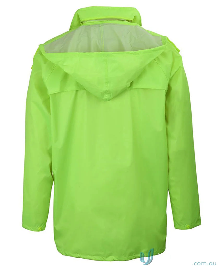 Bright lime green JBs Rain Jacket perfect for extra large work or sports uniforms