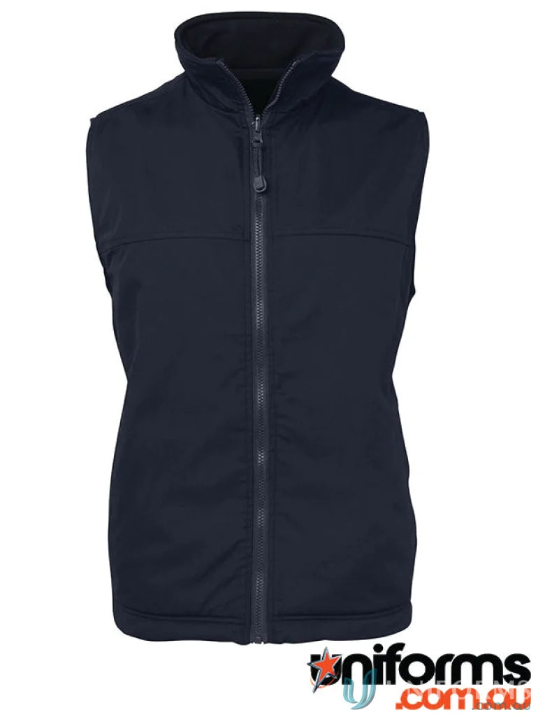 Navy blue JB’s Reversible Vest with polar fleece lining and interchangeable zip