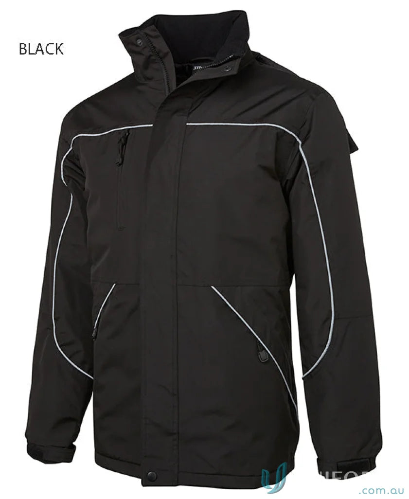 Black JB’s Tempest Jacket with white trim and sealed seams, style it right!