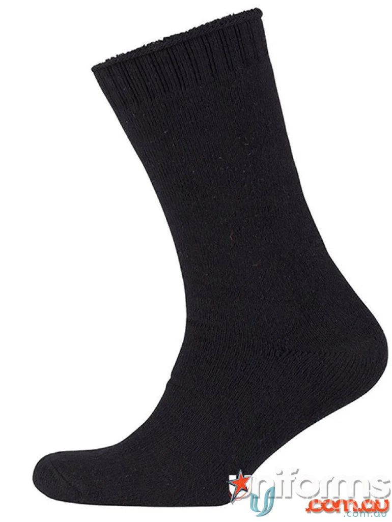 Black bamboo work sock with ribbed cuff from JB’S Ultra Thick Bamboo Work Sock