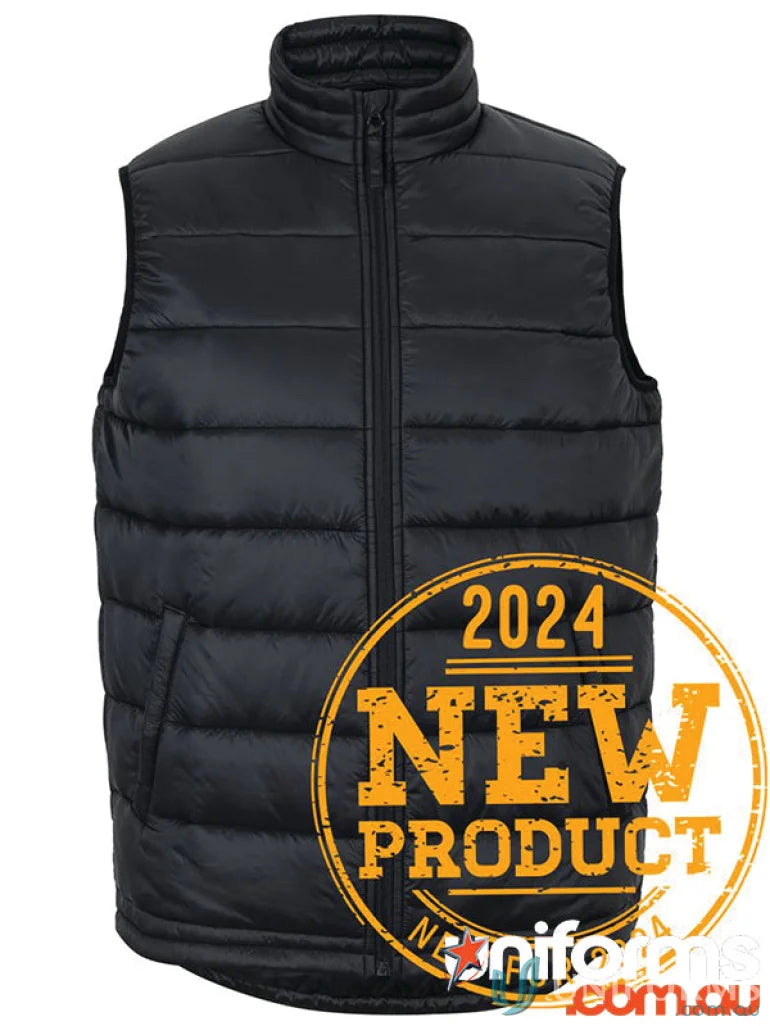 Black padded vest from JB’S Urban Puffer Vest made with durable nylon for street style