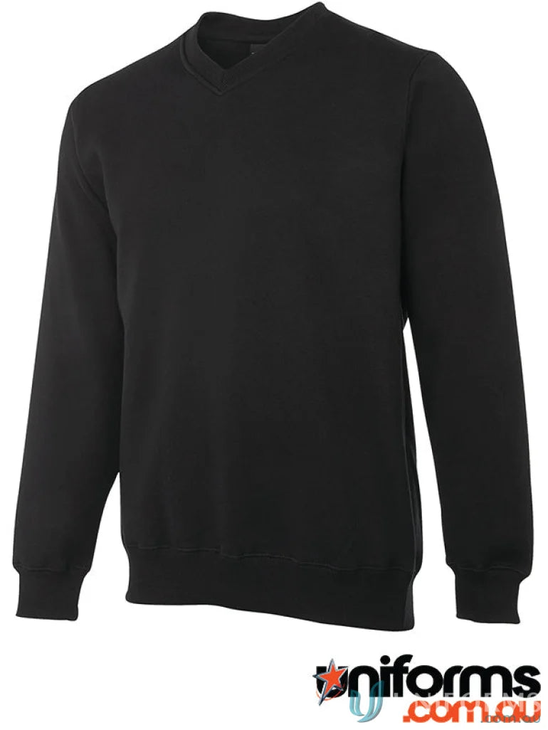 Black long-sleeved v-neck fleecy sweater from JBs V Neck Fleecy for all-day comfort