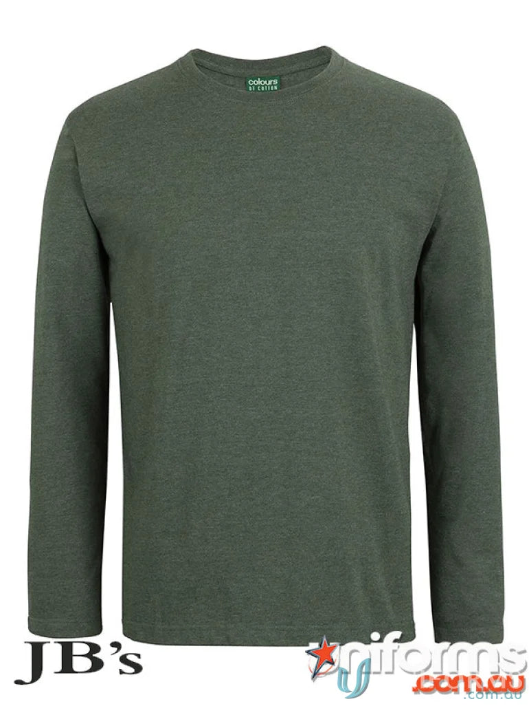 Dark green JB’S Wear Adult long-sleeved cuff tee with UPF protection