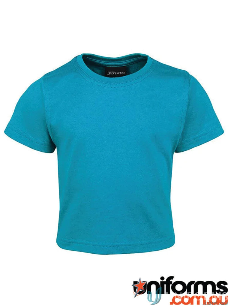 Teal wear infant tee with elastane crew neck for comfy UPF protection from JBs Wear