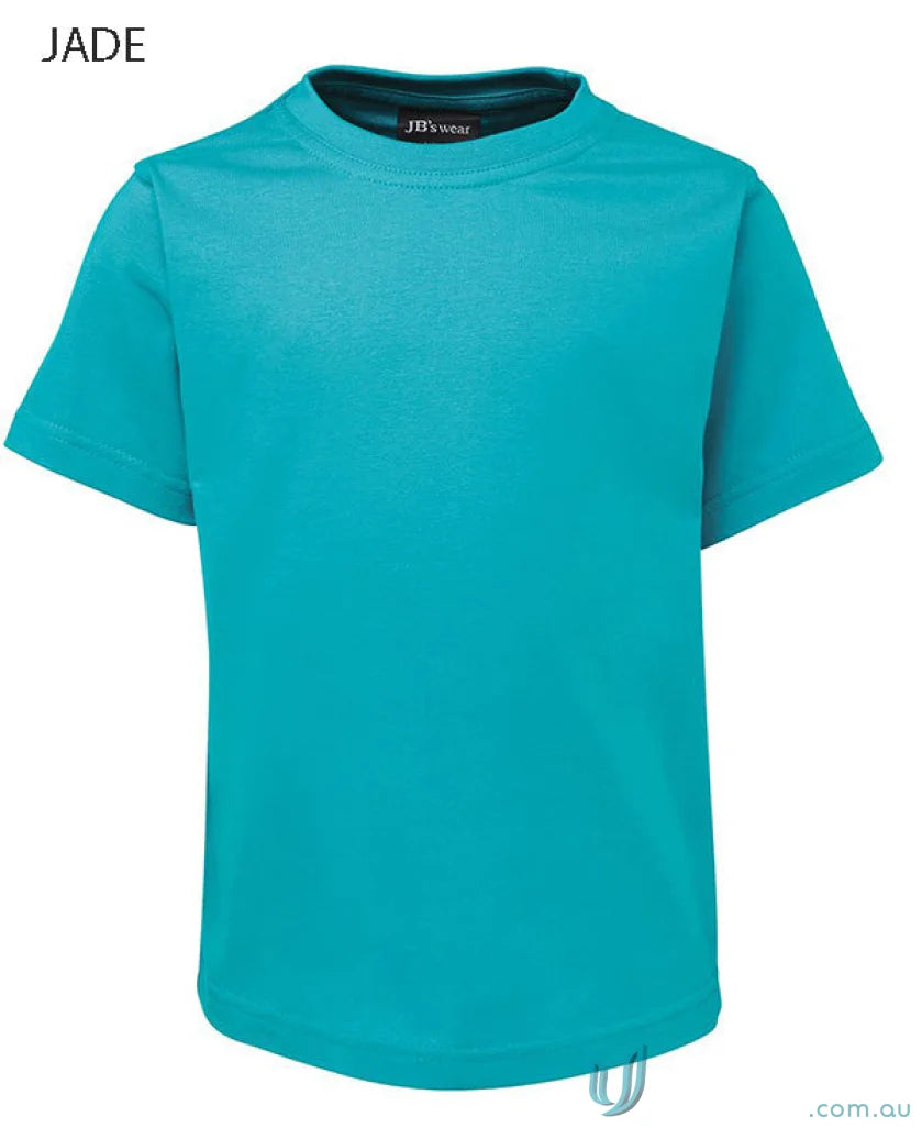 Jade-colored short-sleeved kids tee from JB’s Wear 1kt with classic fit design