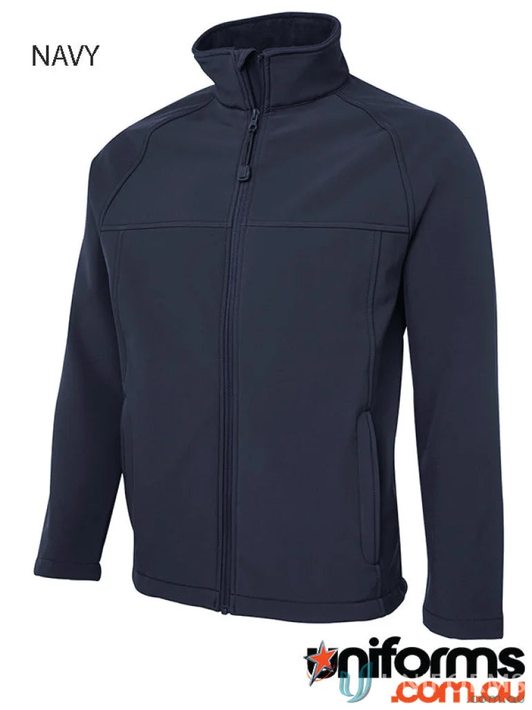 Navy blue JBs Youth Layer Softshell Jacket with waterproof rating 000mm, perfect for outdoor fun