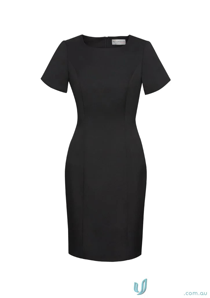 Black sheath dress made with bamboo charcoal for a perfect fit and work uniforms