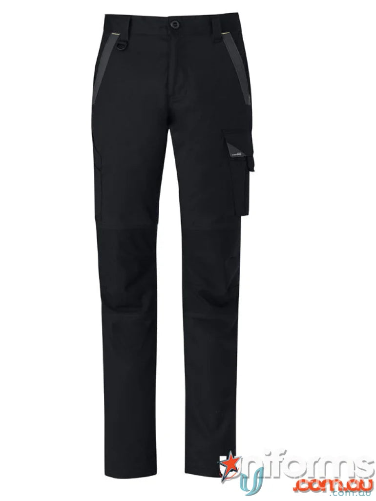Black work pants with reinforced pockets and secure waist for ultimate durability at JHS Mens Tough Pant