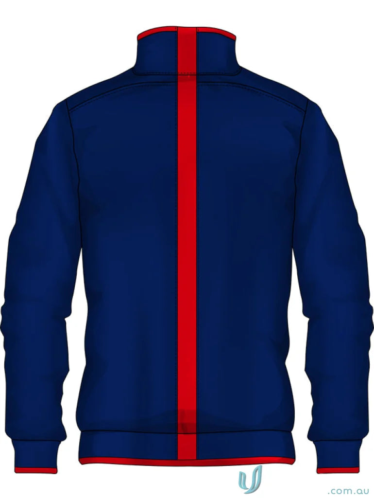 Blue and red custom made sublimated sports fabric jacket for JK106 Custom Jacket