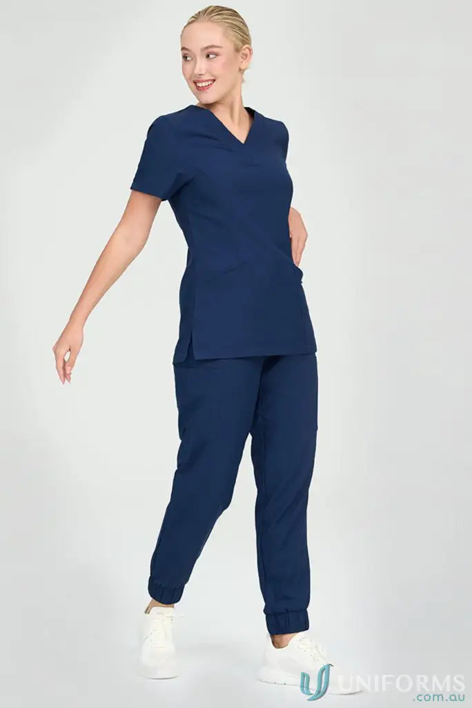 Navy blue Joggeroo Scrub Pants with elastic waistband from Collection Joggeroo Scrub