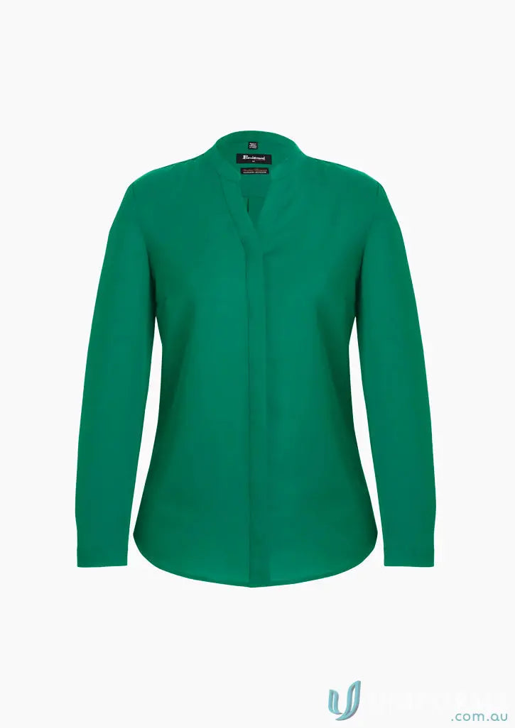 Green Juliette Long Sleeve Blouse ideal for event planners and stylish long sleeve blouse fans