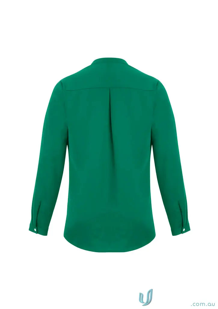 Green Juliette Long Sleeve Blouse perfect for event planners and stylish occasions