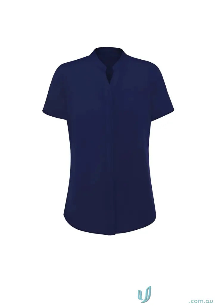 Navy blue Juliette SS Blouse for stylish uniforms RB977LS, casual and chic look