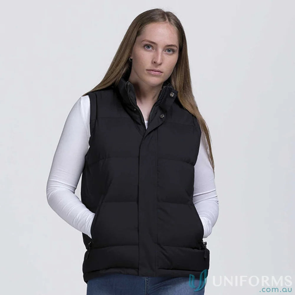 Black Puffer Vest on Junction Puffa Vest, perfect for chilly days