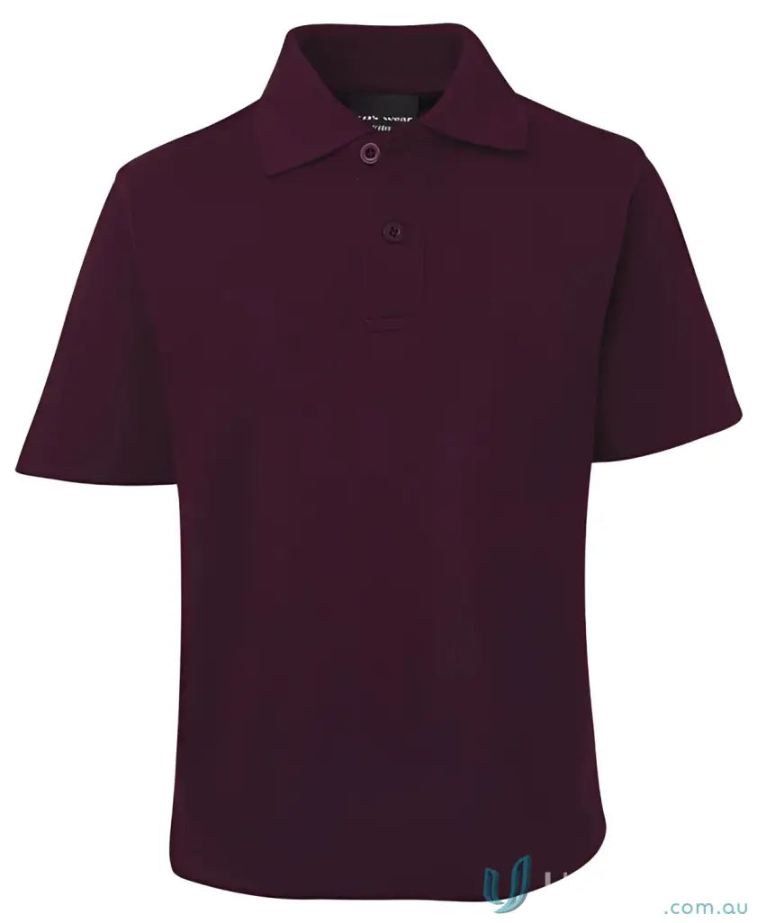 Maroon short-sleeved polo shirt from Men in Classic Fit Polo Code 2KP by JB’s Kids