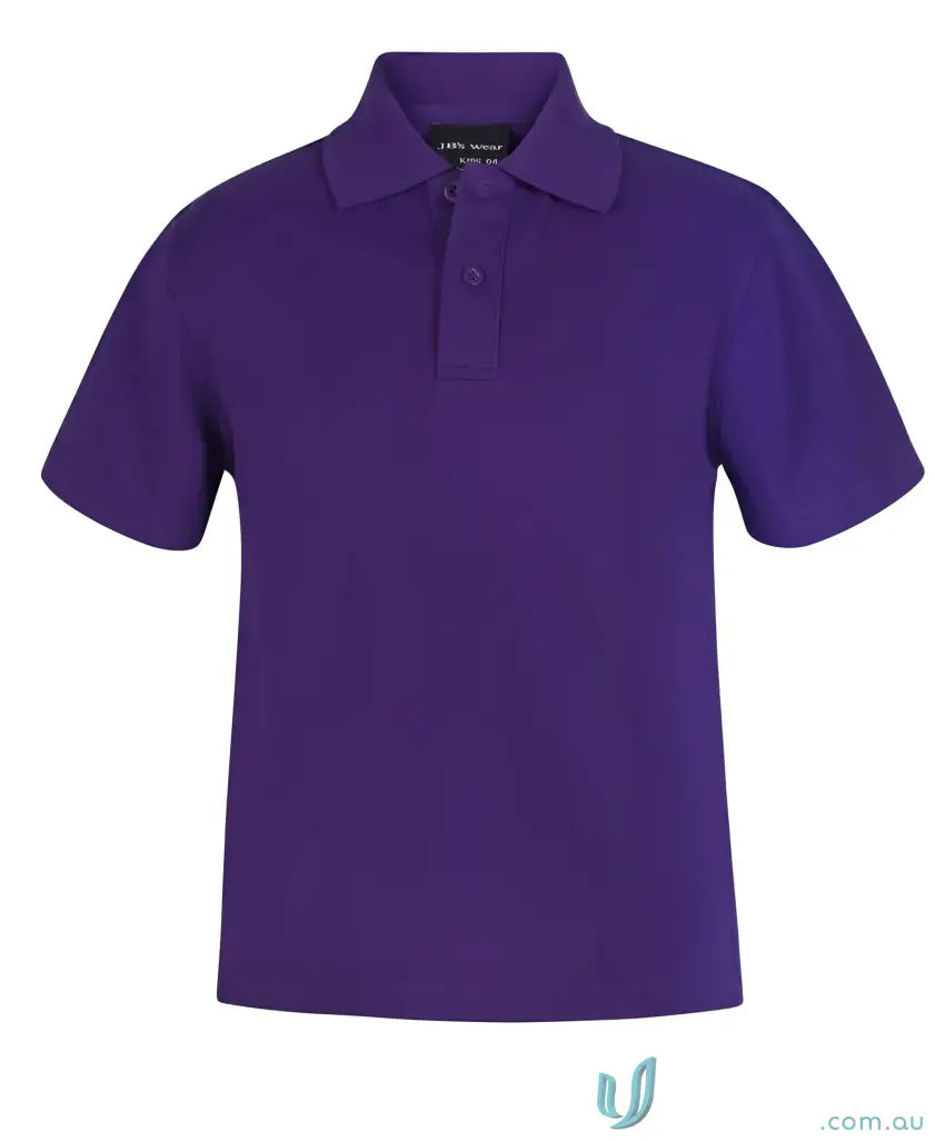 Junior 210 Polo by JB’s Kids in classic fit, purple polo code 2KP with three-button placket