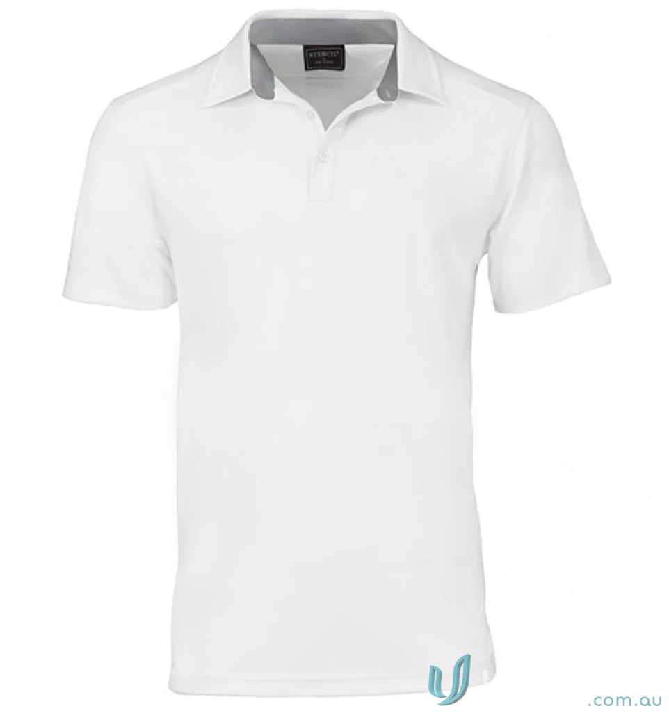 Kahve Polo white short-sleeved workwear polo shirt with cationic polyester fabric