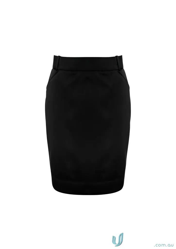 Black KENNARDS Ladies Flexi-Band Skirt with unique flexi-band and Teflon® stain resistance