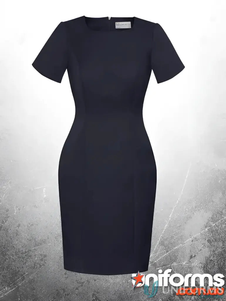 Navy blue sheath dress from KENNARDS with bamboo charcoal, perfect for uniforms