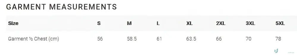 Garment size chart for KENNARDS Mens Softshell Jacket showing added warmth for workwear