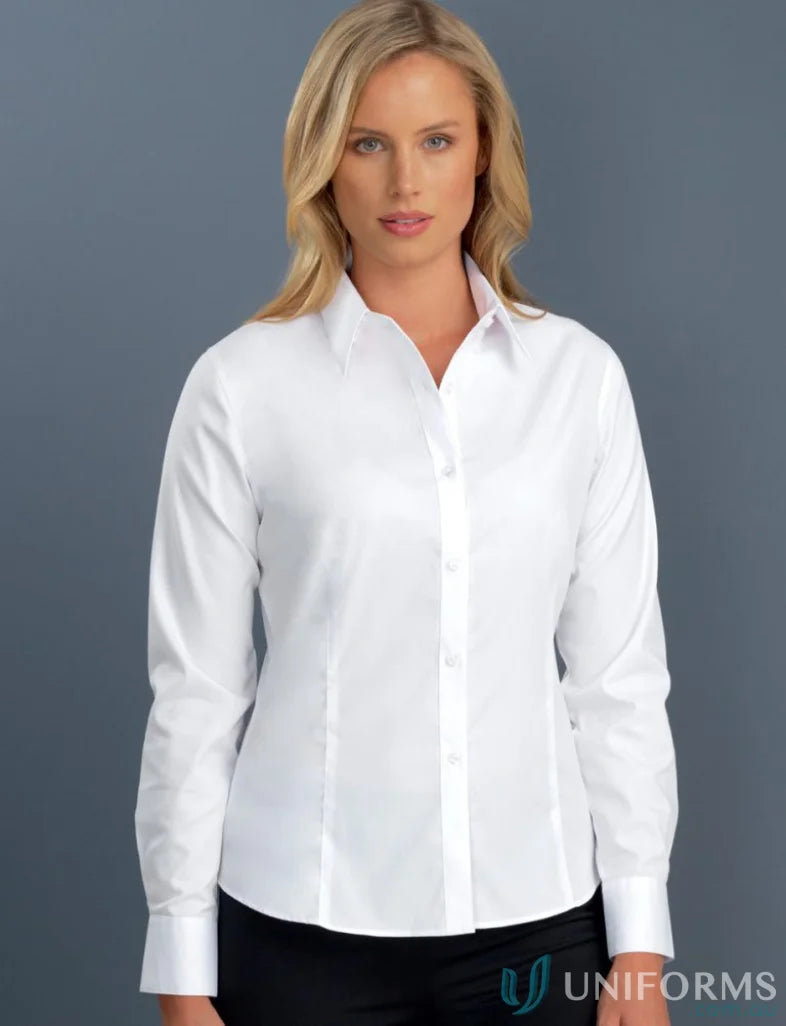 Keval Poplin Ladies LS Shirt in semi-tailored fit, perfect long sleeve shirt for women