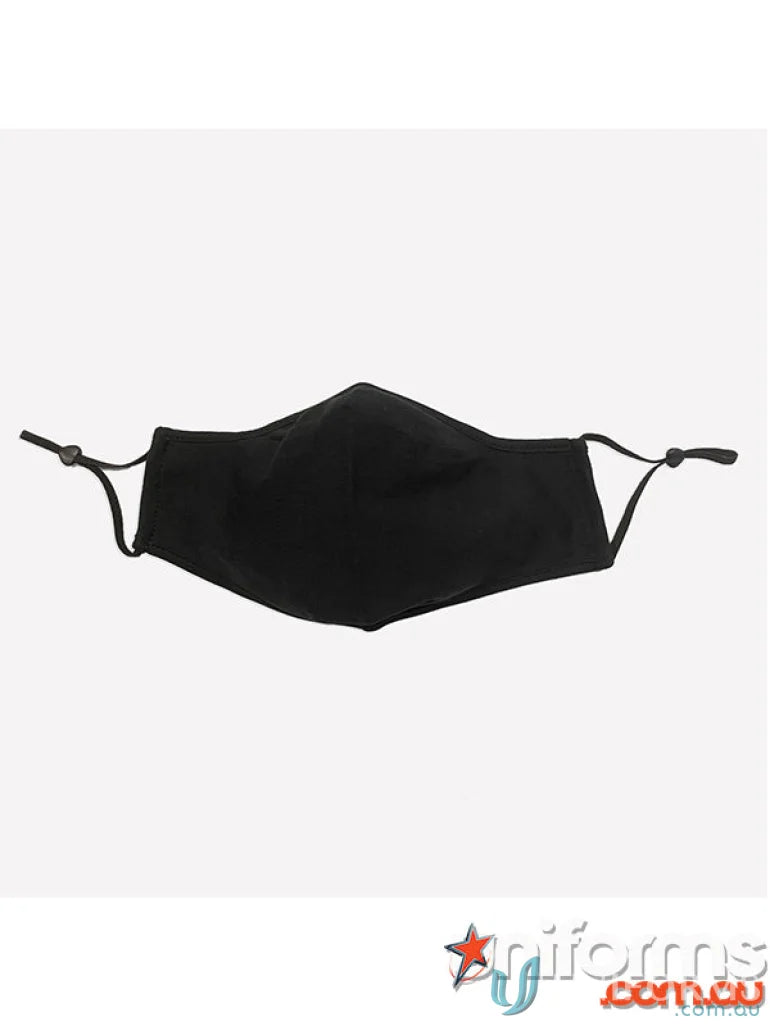 Kids 3 Layer Face Masks with adjustable toggle and reusable black cotton face mask