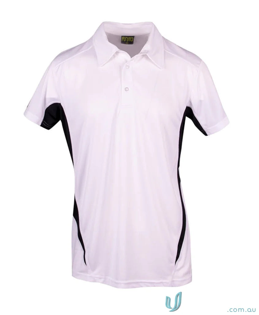 Kids Accelerator Polo with white and black side panels for a stylish look