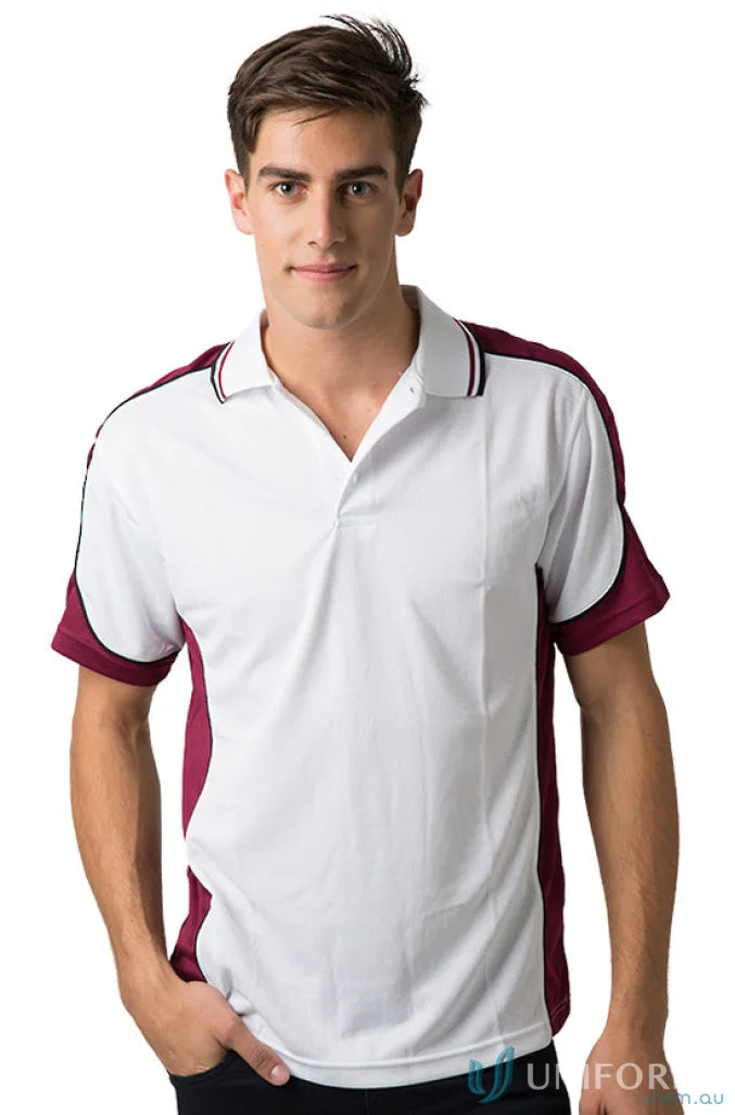 Man in Kids Auburn Polo shirt with cooldry moisture management technology