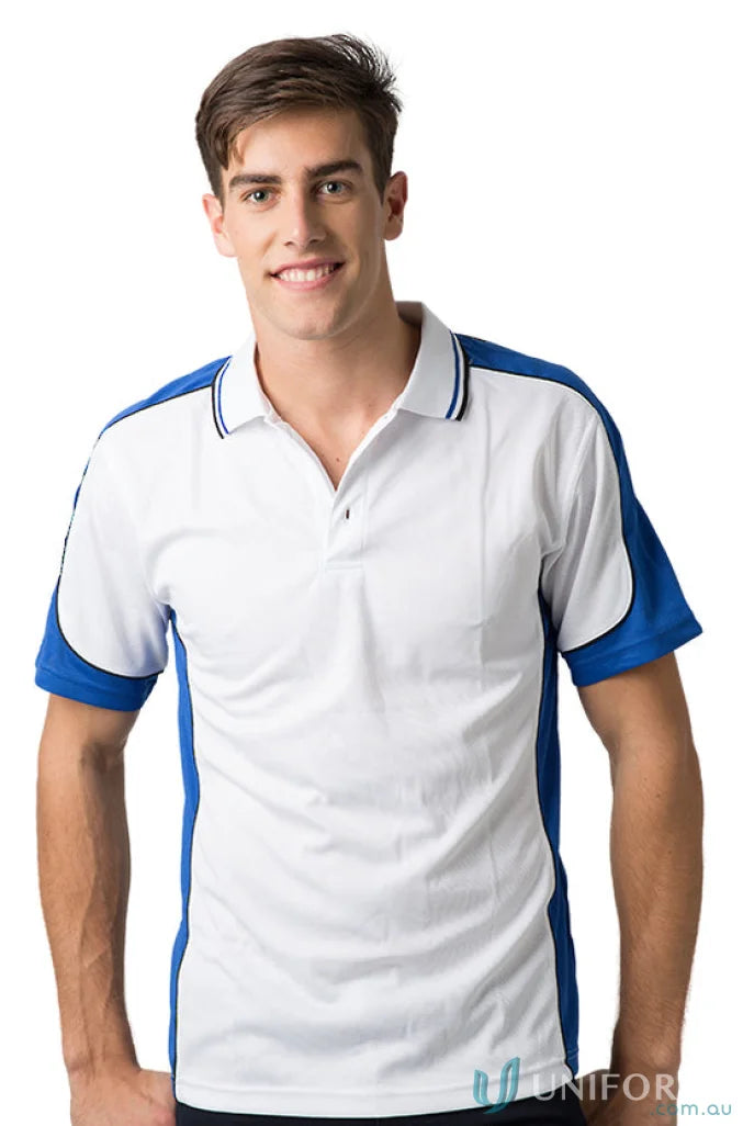Kids Auburn Polo with cooldry moisture management tech and stylish white and blue design