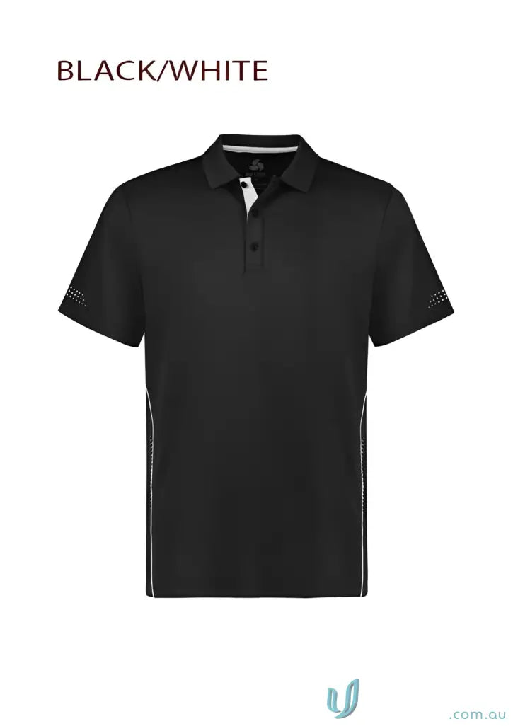 Kids Balance Polo black and white short-sleeved shirt, p200ks, great balance polo offers