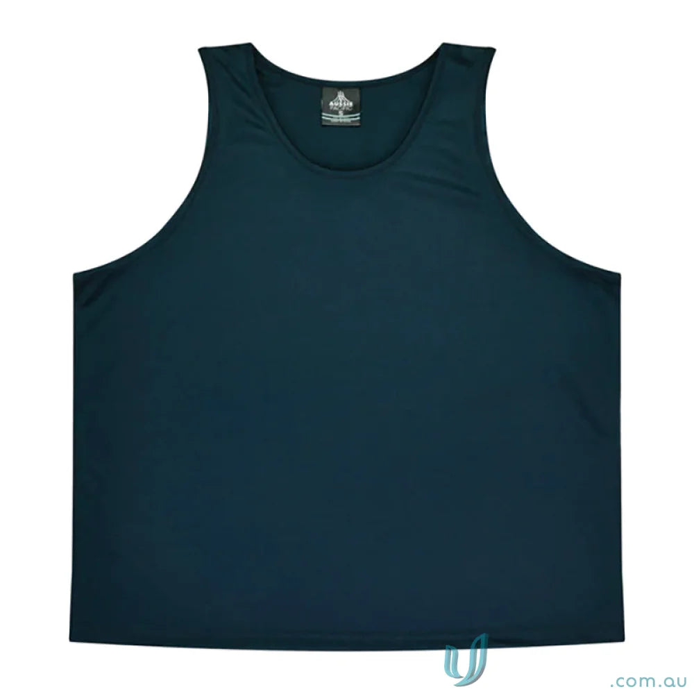 Kids Botany Singlet in dark blue, perfect for uniforms and workwear